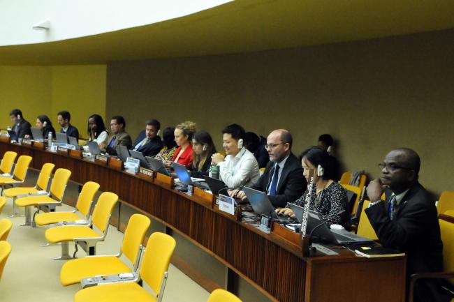 Members of the ISA Secretariat during the session