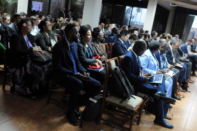 Participants during the side event "The contribution of ISA to the Objectives of the 2023 Agreement for the Conservation and Sustainable Use of Biodiversity Beyond National Jurisdiction"