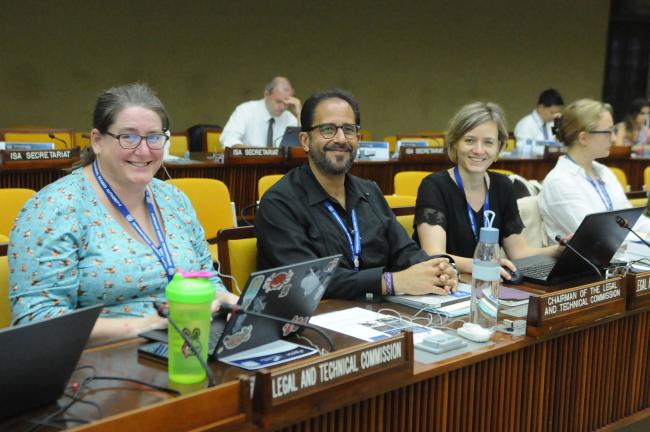 (L-R) Rebecca Hitchin, UK; Erasmo Lara-Cabrera, Mexico; and Ellen Pape, Belgium