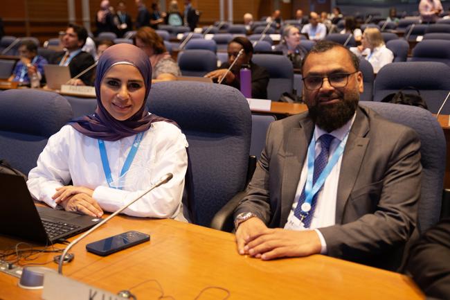 Lara Haidar, Lebanon and Yaqoub Almatouq, Kuwait - OEWG46 - 11July2024