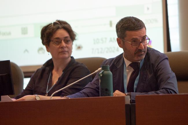 Liana Ghahramanyan (Armenia) and Mr. Alessandro Giuliano Peru, taly - OEWG46 - 12July2024