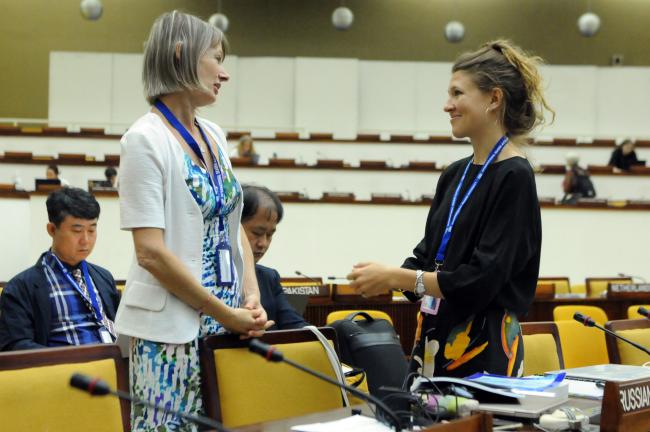 Livia Ermakova, Russian Federation, and Emma Wilson, Deep Sea Conservation Coalition (DSCC)