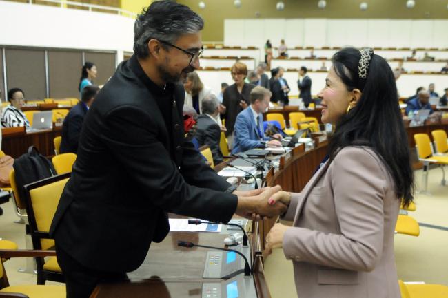 Mayank Joshi, India, and Elza Moreira Marcelino de Castro, Brazil