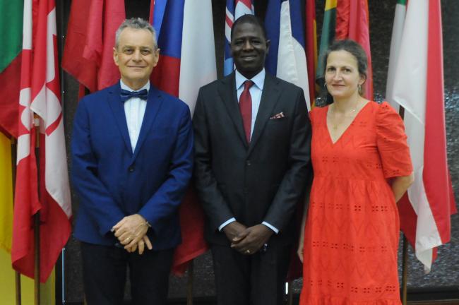Olivier Guyonvarch and Caroline Krajka, France, with Tidiani Couma, Monaco