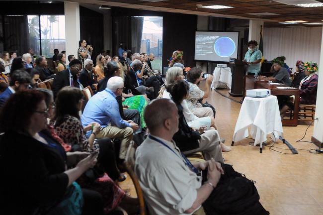 Participants during the side event on "Indigenous People and intangible cultural heritage of the deep ocean"
