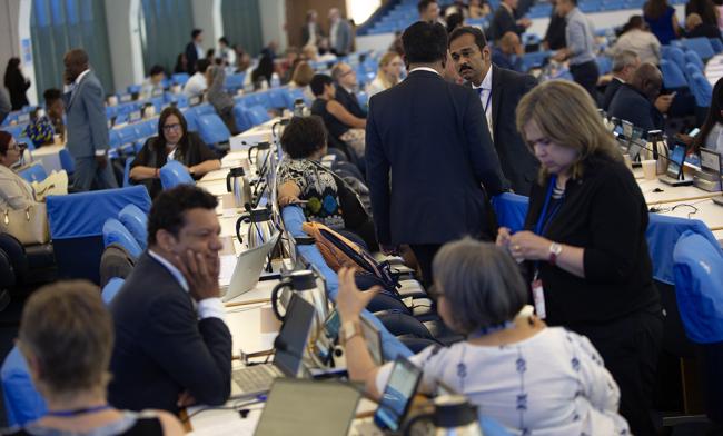 Participants waiting for a two-minute break in the plenary session, which ended up being a bit longer - COFO27 - 24Jul2024