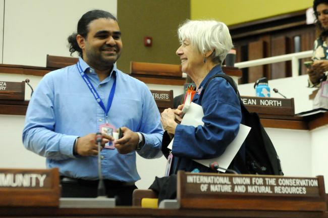 Pradeep Singh, International Union for Conservation of Nature (IUCN), and Philomène Verlaan, Advisory Committee on Protection of the Sea (ACOPS)