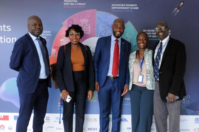 Ahidjo, Cameroon; Talatu Akindolire, ISA Secretariat; Francis Winston Changara, Zimbabwe; and Duncan Muhumuza Laki, Uganda