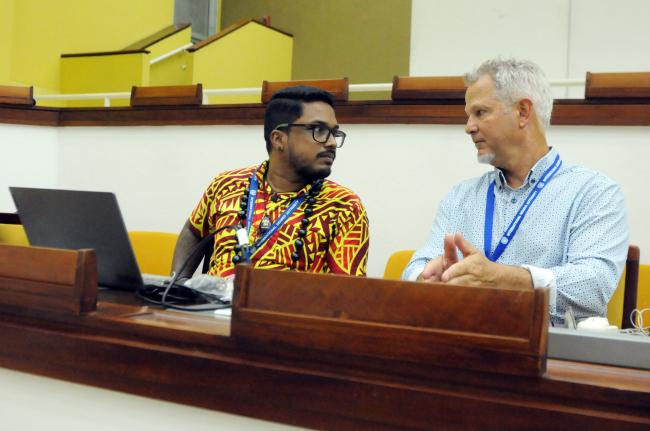 Shiva Gounden, Greenpeace International, and Phil McCab, Deep Sea Conservation Coalition (DSCC)