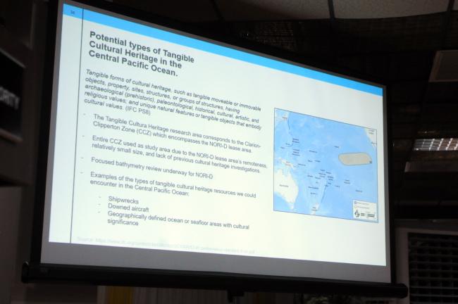 A slide from the presentation by Corey McLachlan, NORI