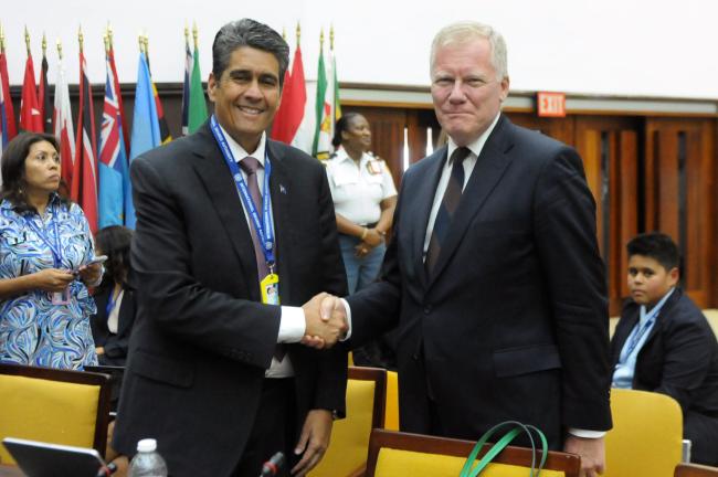 Surangel Whipps Jr. and Michael Lodge, ISA Secretary-General