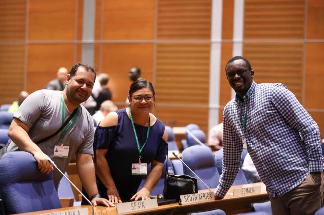 From L-R: Ossama AbdelKawy, Egypt; Natalie Feltman, South Africa; and Amandin Rutayisire, Rwanda