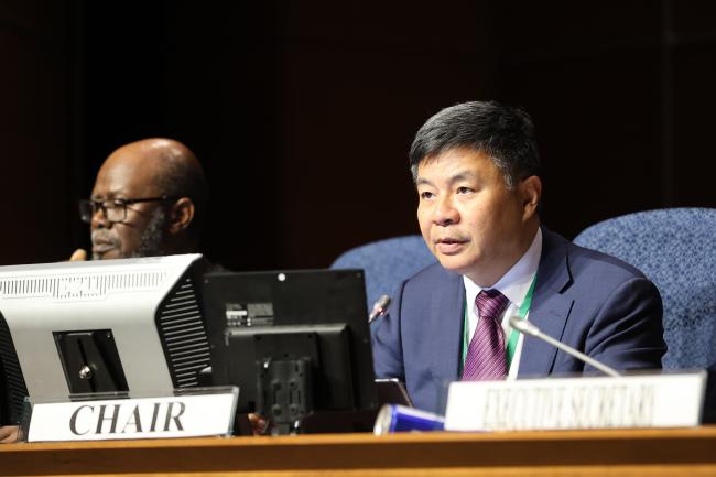 Liu Ning, China, speaking on behalf of the COP 15 President Huang Runqiu, Minister of Ecology and Environment