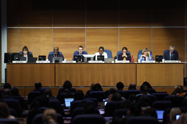 View of the dais during the Committee of the Whole