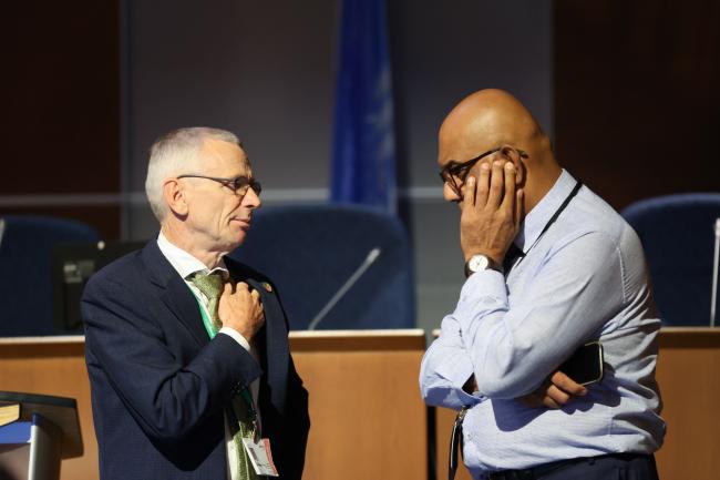 David Cooper, CBD Deputy Executive Secretary, with Nader Ibrahim, CBD Secretariat