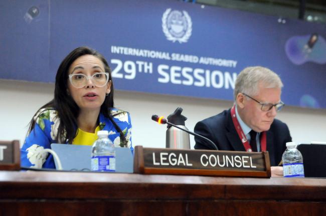 Mariana Durney, ISA Secretariat, and Michael Lodge, ISA Secretary-General 