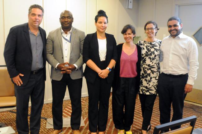 Group photo of speakers at the end of the session