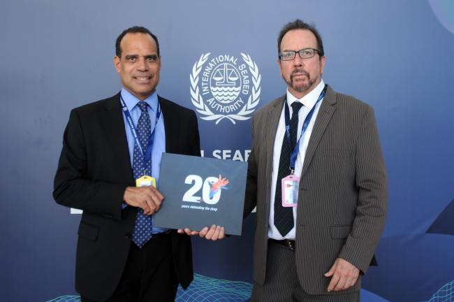 Ralph Regenvanu, Minister of multiple portfolios, Vanuatu, and Matthew Gianni, Deep Sea Conservation Coalition (DSCC)