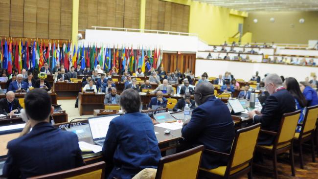 A view of the Assembly from the dais perspective