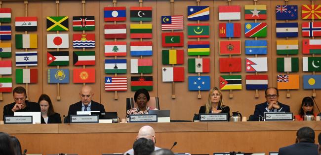 A view of the dias during the morning deliberations-17Sep2024