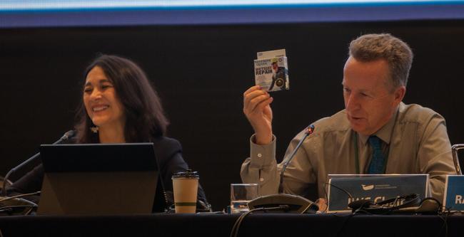 Acting Chair Nick Gales, Australia, Martha Rojas Urrego, IWC Executive Secretary - IWC69-25sep2024