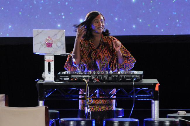 DJ Cuppy performs at the end of the SDG Moment