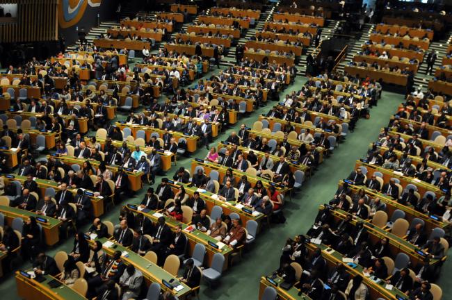 Delegates during the opening plenary