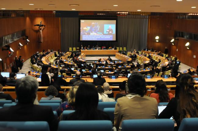 Delegates gather in the morning for the fist dialogue