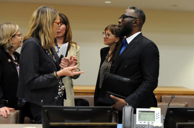 Erin Tansey, IDRC, and Dapo Oyewole, Ministry of Foreign Affairs, Nigeria