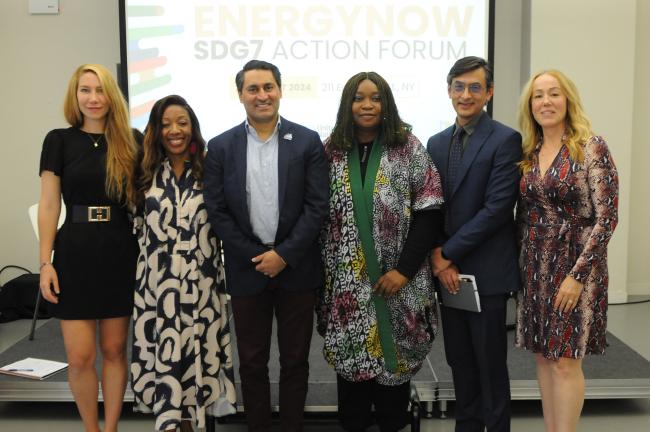 Group photo of panelists at the end of the event on “From Concept to Impact: Energy Partnerships for Universal Access”