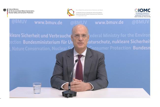 Johannes Heister, World Bank, Chair of the nter-Organization Programme for the Sound Management of Chemicals (IOMC)
