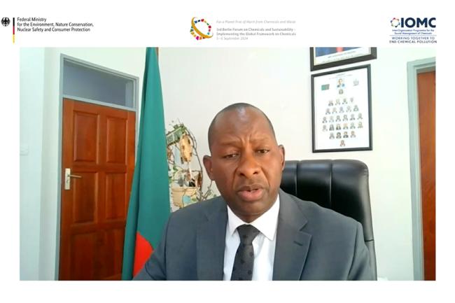 Mike Elton Mposha, Minister of Green Economy and Environment, Zambia