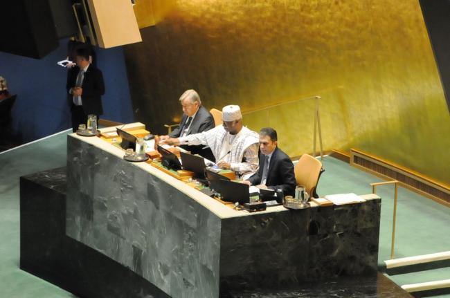 Philémon Yang, President, UNGA, opens the last day of the Summit of the Future