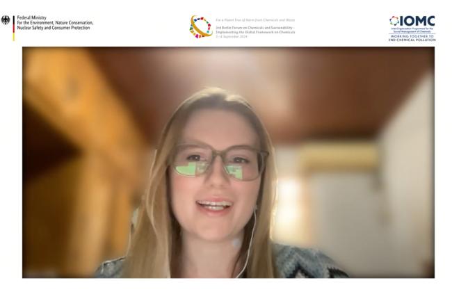 Shannon Lisa, Global Focal Point, Chemicals and Waste Youth Platform - 3rd Berlin Forum on Chemicals and Sustainability