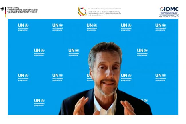 Steven Stone, Deputy Director of the Economy and Industry Division, UN Environment Programme (UNEP) Berlin Forum on Chemicals and Sustainability - 6Sep2024 - Photo