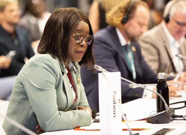 Arcadie Svetlana Minguengu Ndomba, Minister of Environment, Climate and Human Wildlife Conflict, Gabon - Financial System Reform - 29 Oct 2024