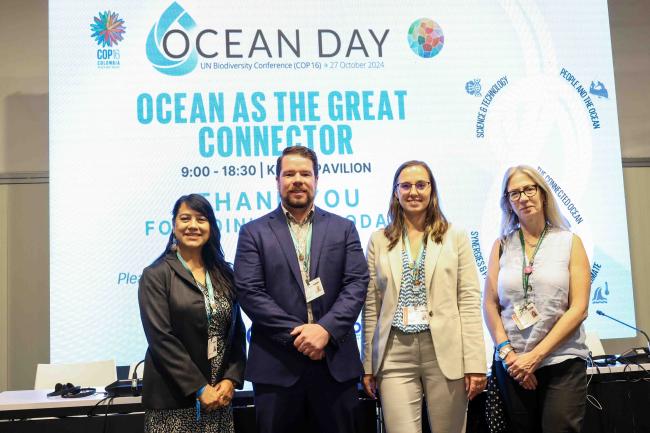 CBD organizing team - Johany Martinez, Joe Appiott, Marketa Zackova, Jacquie Grekin - Ocean Day -27oct24-photo