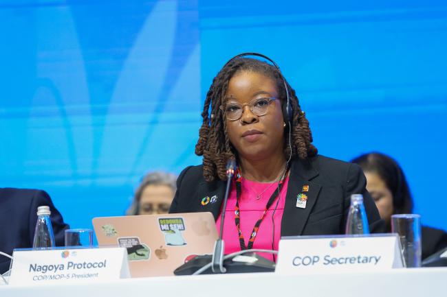 Nagoya Protocol MOP 5 President Nneka Nicholas, Antigua and Barbuda