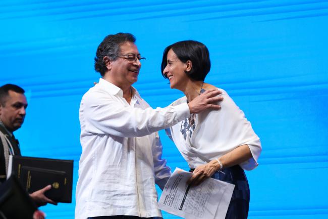 Gustavo Petro, President of Colombia, with COP 16 President Susana Muhamad, Colombia
