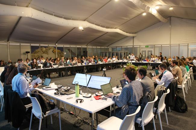 View of the room during the Contact Group on mechanisms for planning, monitoring, reporting, and review