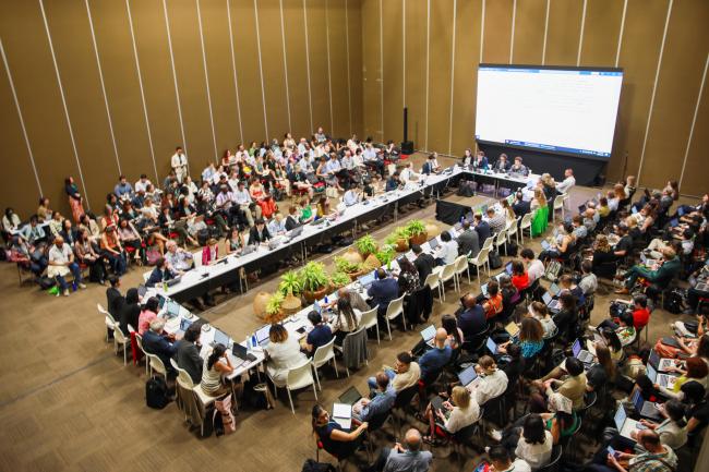 View of the room during the Contact Group on climate change