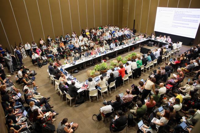 View of the room during the Contact Group on mechanisms for planning, monitoring, reporting and review