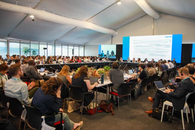 View of the room during the Contact Group on mechanisms for planning, monitoring, reporting and review