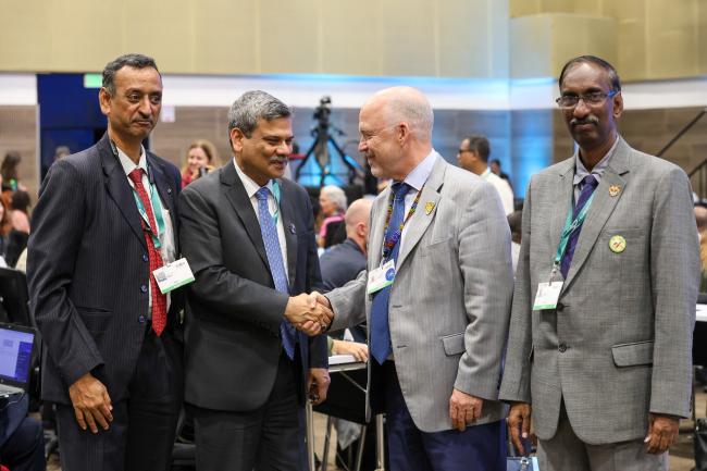 From L-R: Badrinarayanan Balaji Lnu, India; Tanmay Kumar, India; Hugo-Maria Schally, EU; and Raghu Kumar Kodali, India