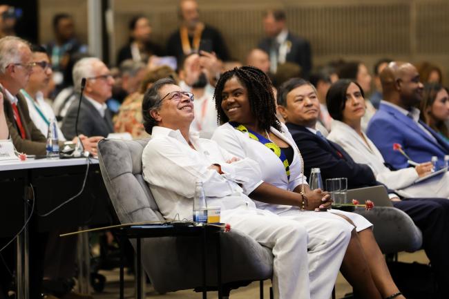 Gustavo Petro, President of Colombia, with Francia Márquez, Vice President of Colombia