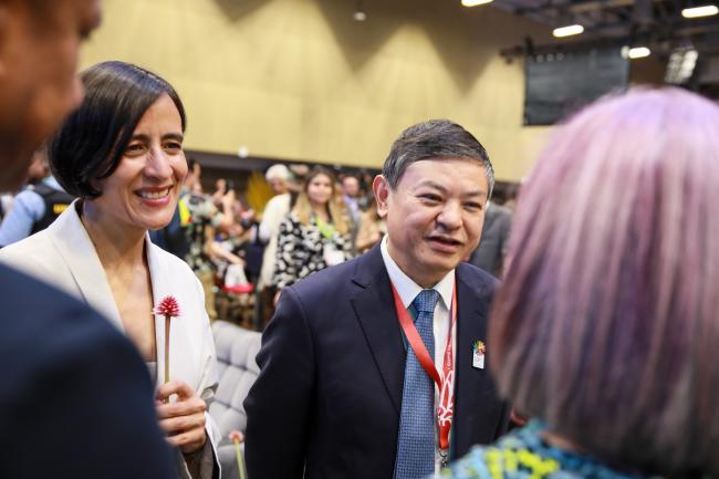 María Susana Muhamad González, Minister of Environment and Sustainable Development, Colombia, and COP 15 President Huang Runqiu, China