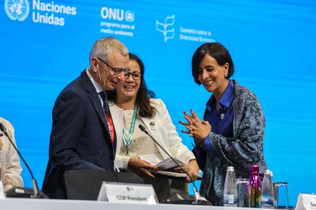 David Cooper, CBD Deputy Executive Secretary, and Susana Muhamad, Minister of Environment and Sustainable Development, Colombia