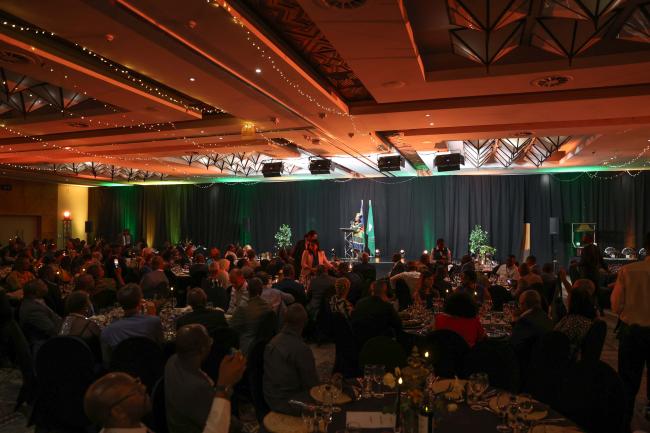 Delegates attend an even reception hosted by the government of Namibia