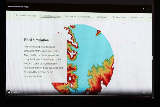 A presentation highlights how technology is being used to aid planning to prevent against disasters