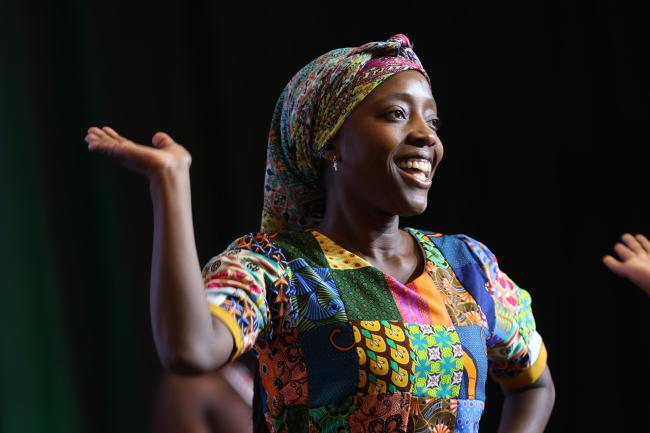 Delegates are welcomed to the opening of the African Regional Platform for Disaster Risk Reduction (AfRP-9) by a traditional Namibian dance performance